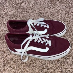 Maroon vans worn 2 or 3 times